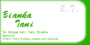 bianka tani business card